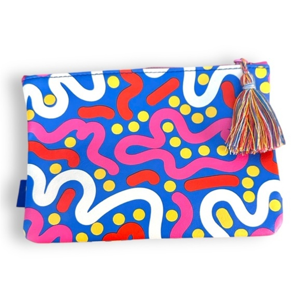 4/$25 Bright Colored Small Zip Up Tassled Mini Bag